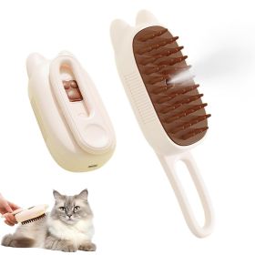 Cat Steam Brush for Shedding, 3 in 1 Pet Steam Brush (Color: Whtie)