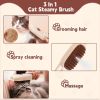 Cat Steam Brush for Shedding, 3 in 1 Pet Steam Brush